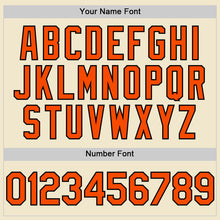 Load image into Gallery viewer, Custom Cream Orange-Black Mesh Authentic Throwback Baseball Jersey
