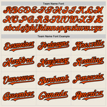 Загрузить изображение в средство просмотра галереи, Custom Cream (Black Orange Pinstripe) Orange-Black Authentic Baseball Jersey
