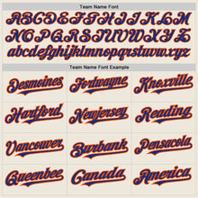 Load image into Gallery viewer, Custom Cream (Royal Orange Pinstripe) Royal-Orange Authentic Baseball Jersey
