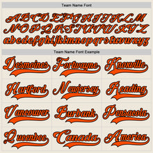 Charger l&#39;image dans la galerie, Custom Cream Orange-Black Hockey Jersey
