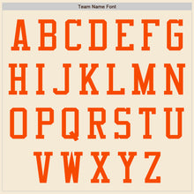 Load image into Gallery viewer, Custom Cream Orange Authentic Baseball Jersey
