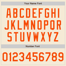 Load image into Gallery viewer, Custom Cream Orange Authentic Baseball Jersey

