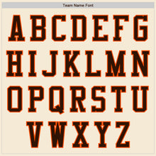 Laden Sie das Bild in den Galerie-Viewer, Custom Cream Brown-Orange Authentic Baseball Jersey
