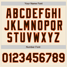 Laden Sie das Bild in den Galerie-Viewer, Custom Cream Brown-Orange Authentic Baseball Jersey
