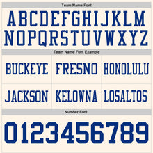 Load image into Gallery viewer, Custom Cream Royal Authentic Football Jersey
