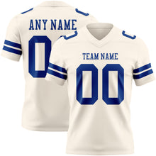 Load image into Gallery viewer, Custom Cream Royal Authentic Football Jersey
