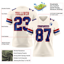 Load image into Gallery viewer, Custom Cream Royal-Red Authentic Football Jersey
