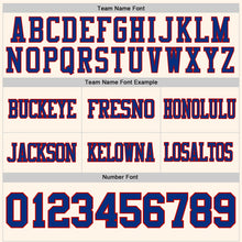 Load image into Gallery viewer, Custom Cream Royal-Red Authentic Football Jersey
