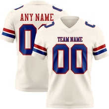 Load image into Gallery viewer, Custom Cream Royal-Red Authentic Football Jersey
