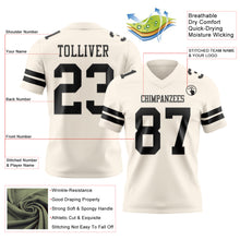 Laden Sie das Bild in den Galerie-Viewer, Custom Cream Black Authentic Football Jersey
