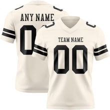 Laden Sie das Bild in den Galerie-Viewer, Custom Cream Black Authentic Football Jersey
