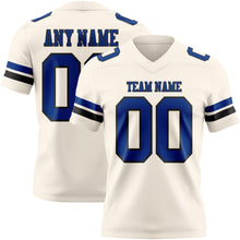 Загрузить изображение в средство просмотра галереи, Custom Cream Royal-Black Authentic Football Jersey
