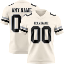 Charger l&#39;image dans la galerie, Custom Cream Black-Gray Authentic Football Jersey
