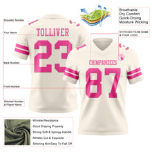 Charger l&#39;image dans la galerie, Custom Cream Pink Authentic Football Jersey
