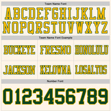 Charger l&#39;image dans la galerie, Custom Cream Green-Gold Authentic Football Jersey
