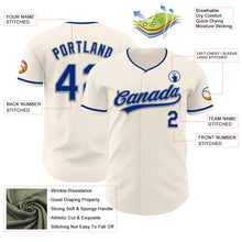 Загрузить изображение в средство просмотра галереи, Custom Cream Royal-Gray Authentic Baseball Jersey

