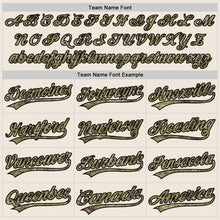 Load image into Gallery viewer, Custom Cream Camo-Black Authentic Baseball Jersey
