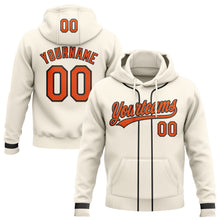 Load image into Gallery viewer, Custom Stitched Cream Orange-Black Baseball Pullover Sweatshirt Hoodie
