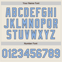 Load image into Gallery viewer, Custom Stitched Cream Light Blue-Steel Gray Baseball Pullover Sweatshirt Hoodie
