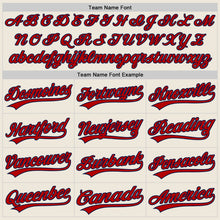 Charger l'image dans la galerie, Custom Cream Red-Navy Authentic Baseball Jersey
