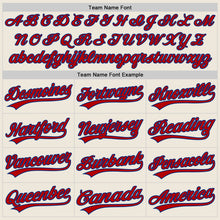 Charger l'image dans la galerie, Custom Cream Red-Royal Authentic Baseball Jersey

