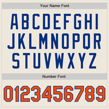 Load image into Gallery viewer, Custom Cream Orange-Royal Authentic Baseball Jersey
