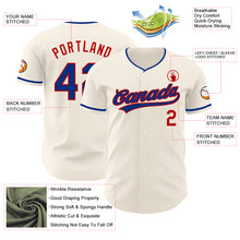 Загрузить изображение в средство просмотра галереи, Custom Cream Royal-Red Authentic Baseball Jersey
