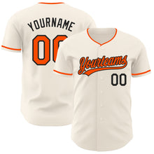 Загрузить изображение в средство просмотра галереи, Custom Cream Orange-Black Authentic Baseball Jersey

