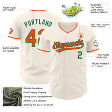 Загрузить изображение в средство просмотра галереи, Custom Cream Orange-Kelly Green Authentic Baseball Jersey
