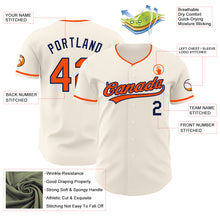 Загрузить изображение в средство просмотра галереи, Custom Cream Orange-Navy Authentic Baseball Jersey
