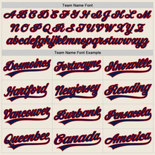 Загрузить изображение в средство просмотра галереи, Custom Cream Navy-Red Authentic Baseball Jersey
