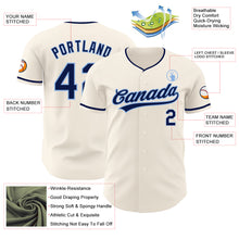 Загрузить изображение в средство просмотра галереи, Custom Cream Navy-Light Blue Authentic Baseball Jersey
