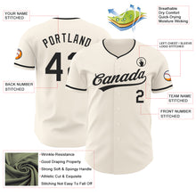 Load image into Gallery viewer, Custom Cream-Black Authentic Baseball Jersey
