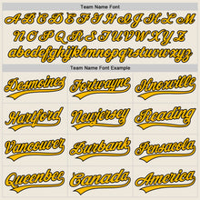 Load image into Gallery viewer, Custom Cream Gold-Black Authentic Baseball Jersey
