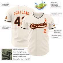Загрузить изображение в средство просмотра галереи, Custom Cream Black-Orange Authentic Baseball Jersey
