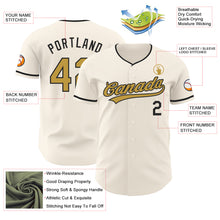 Charger l'image dans la galerie, Custom Cream Old Gold-Black Authentic Baseball Jersey

