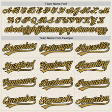 Charger l'image dans la galerie, Custom Cream Old Gold-Black Authentic Baseball Jersey
