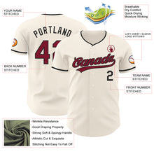 Charger l'image dans la galerie, Custom Cream Crimson-Black Authentic Baseball Jersey
