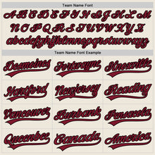 Charger l'image dans la galerie, Custom Cream Crimson-Black Authentic Baseball Jersey
