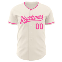 Charger l'image dans la galerie, Custom Cream-Pink Authentic Baseball Jersey
