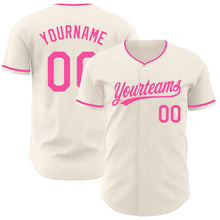Charger l'image dans la galerie, Custom Cream-Pink Authentic Baseball Jersey
