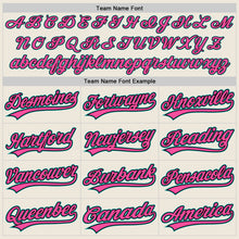 Charger l'image dans la galerie, Custom Cream Teal Black-Pink Authentic Baseball Jersey
