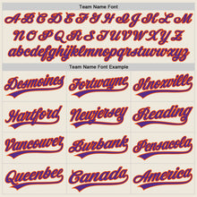 Загрузить изображение в средство просмотра галереи, Custom Cream Purple-Orange Authentic Baseball Jersey
