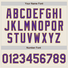 Загрузить изображение в средство просмотра галереи, Custom Cream Purple-Old Gold Authentic Baseball Jersey
