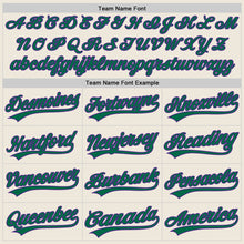 Загрузить изображение в средство просмотра галереи, Custom Cream Kelly Green-Purple Authentic Baseball Jersey
