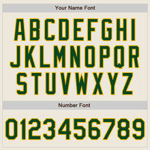Загрузить изображение в средство просмотра галереи, Custom Cream Green-Gold Authentic Baseball Jersey
