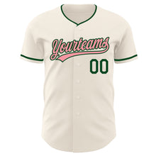 Charger l'image dans la galerie, Custom Cream Medium Pink-Green Authentic Baseball Jersey
