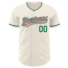 Загрузить изображение в средство просмотра галереи, Custom Cream Medium Pink-Kelly Green Authentic Baseball Jersey
