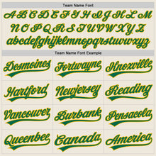 Загрузить изображение в средство просмотра галереи, Custom Cream Kelly Green-Gold Authentic Baseball Jersey
