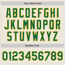 Загрузить изображение в средство просмотра галереи, Custom Cream Kelly Green-Gold Authentic Baseball Jersey
